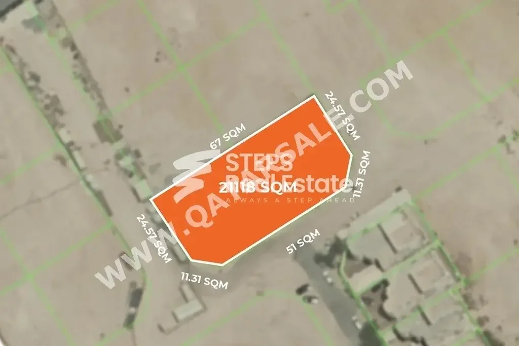 اراضي للبيع في الوكرة  - الوكير  -المساحة 2,118 متر مربع