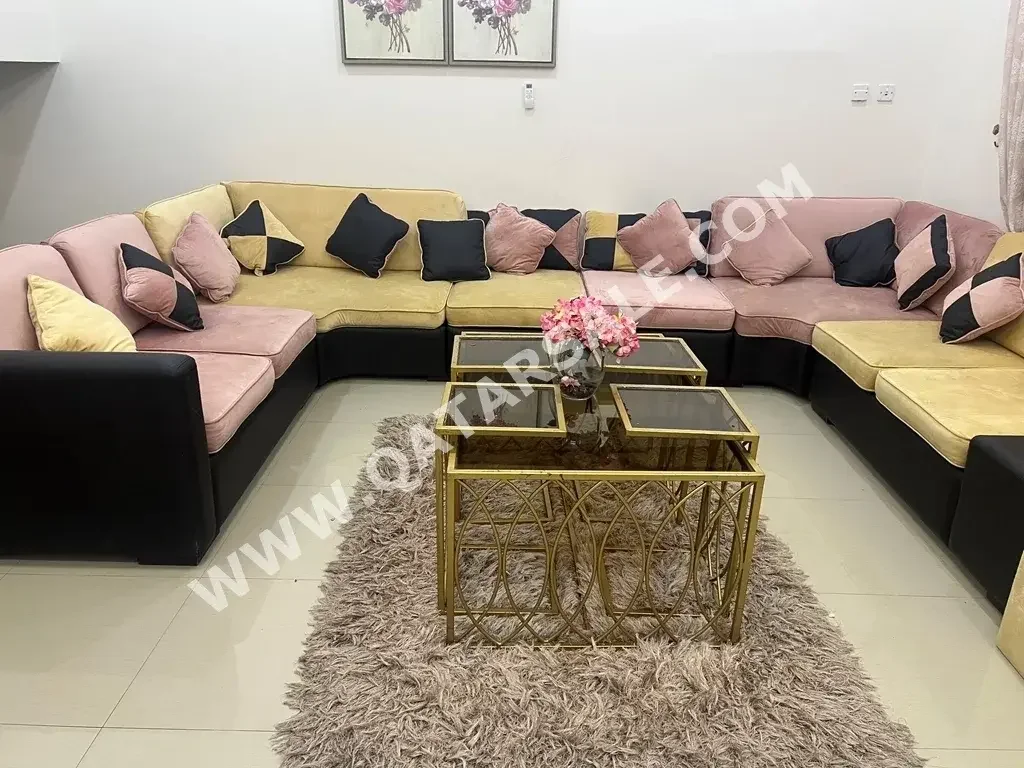 Sofas, Couches & Chairs Corner Sofas  - Velvet  - Pink