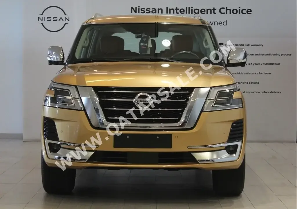 Nissan  Patrol  LE Platinum  2021  Automatic  22 Km  8 Cylinder  Four Wheel Drive (4WD)  SUV  Gold  With Warranty