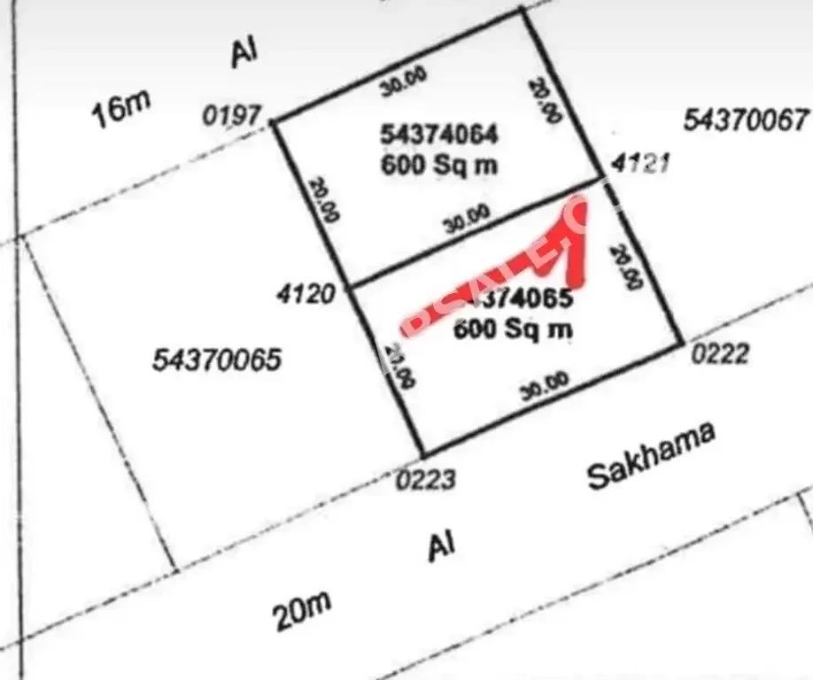 اراضي للبيع في الدوحة  -المساحة 600 متر مربع