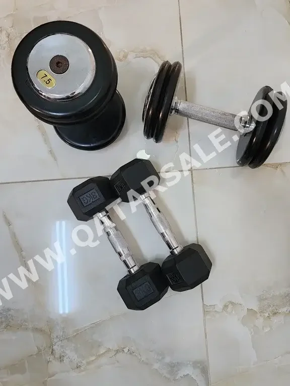 Weights - Fixed  Dumbbells  - AmazonBasics  - Round  - Black