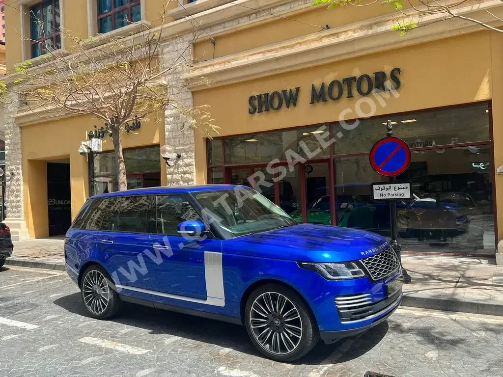 Land Rover  Range Rover  Vogue  Autobiography  2018  Automatic  54,000 Km  8 Cylinder  Four Wheel Drive (4WD)  SUV  Blue  With Warranty
