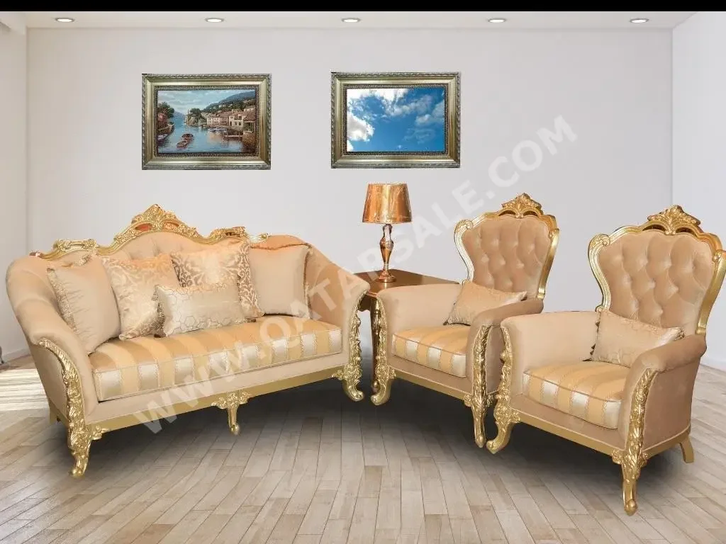 Sofas, Couches & Chairs Sofa Set  - Fabric  - Beige