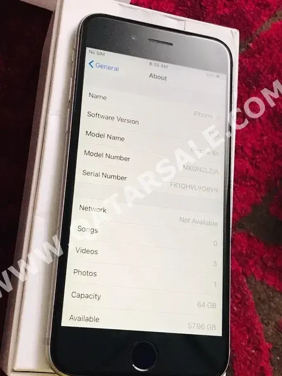 Apple  - iPhone 6  - S  - Grey  - 64 GB  - Under Warranty