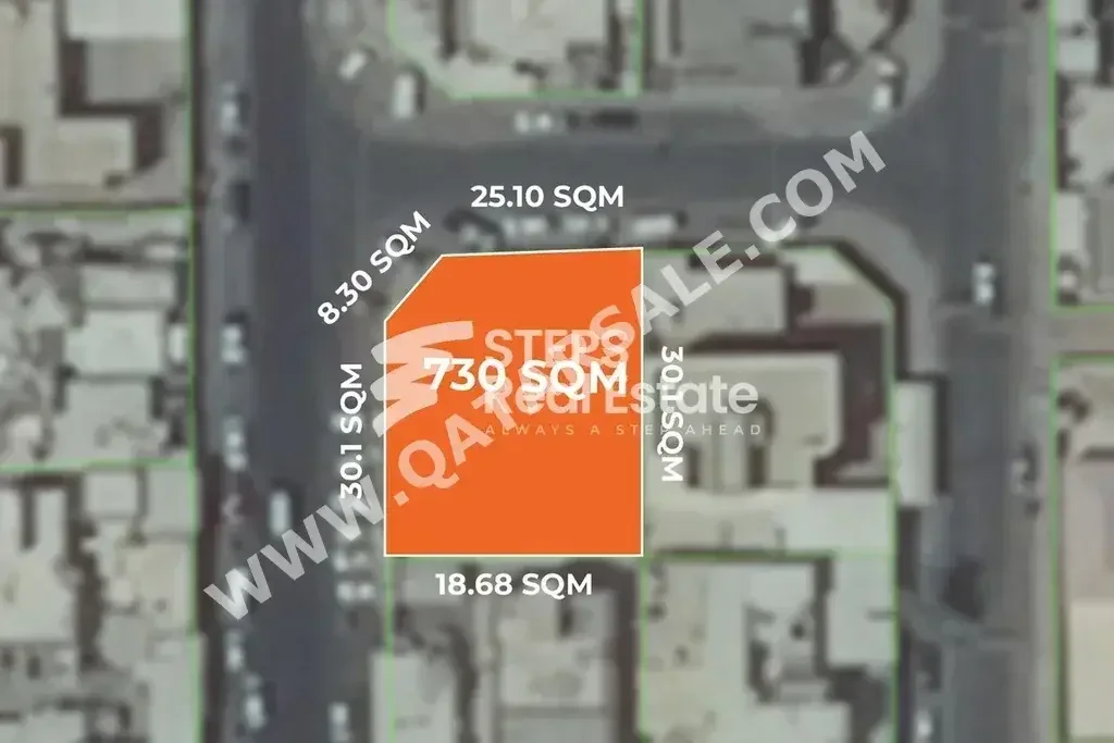 Lands For Sale in Al Rayyan  - Fereej Al Murra  -Area Size 730 Square Meter