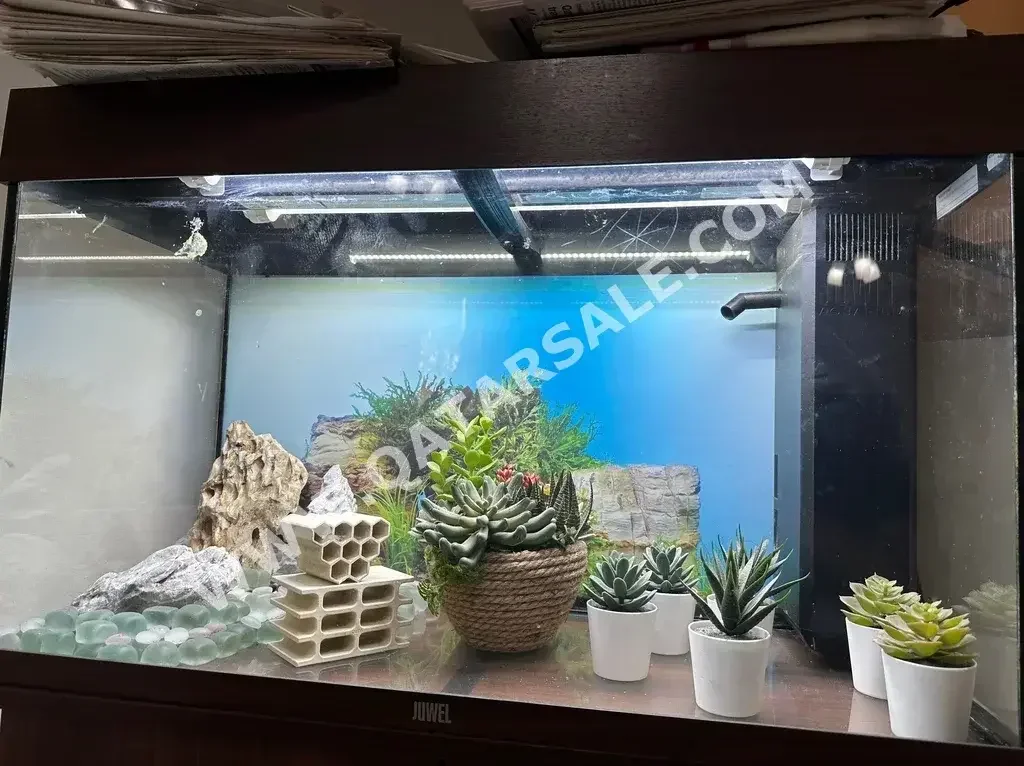 Aquariums - Brown  With Motor  123 CM  36 CM  With Cabinet  81 CM