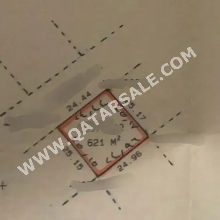 اراضي للبيع في الدوحة  - نعيجة  -المساحة 621 متر مربع