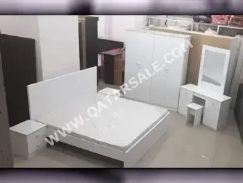 Bedroom Sets - Qatar Design  - Double Bed, Wardrobe, Office Desk and Dressing Table  - White