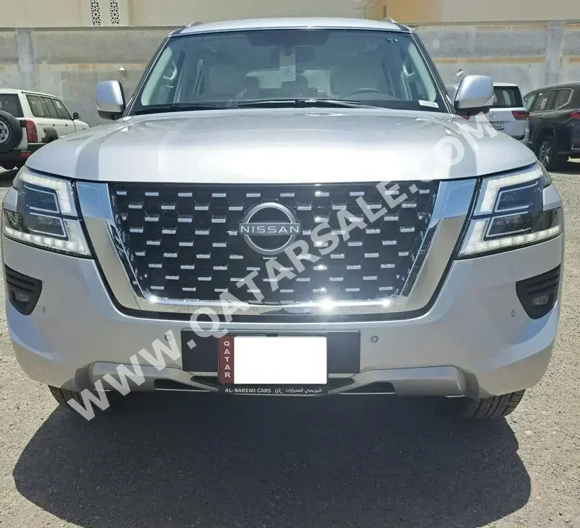 Nissan  Patrol  LE  2023  Automatic  6 Km  8 Cylinder  Four Wheel Drive (4WD)  SUV  Silver  With Warranty