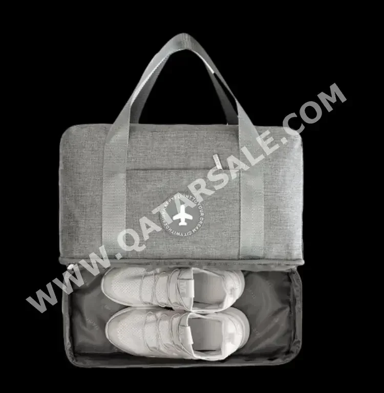 Travel Bags  - Grey  - Cotton Canvas  - Unisex