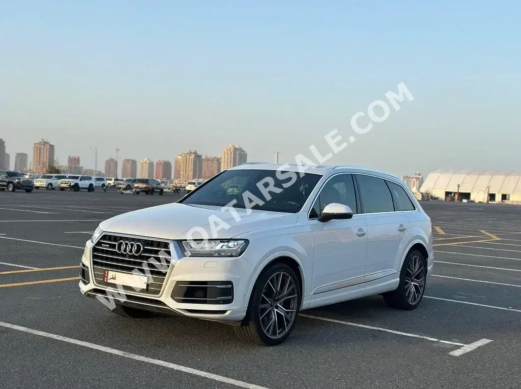 Audi  Q7  S-Line  2018  Automatic  58,000 Km  6 Cylinder  Four Wheel Drive (4WD)  SUV  White  With Warranty