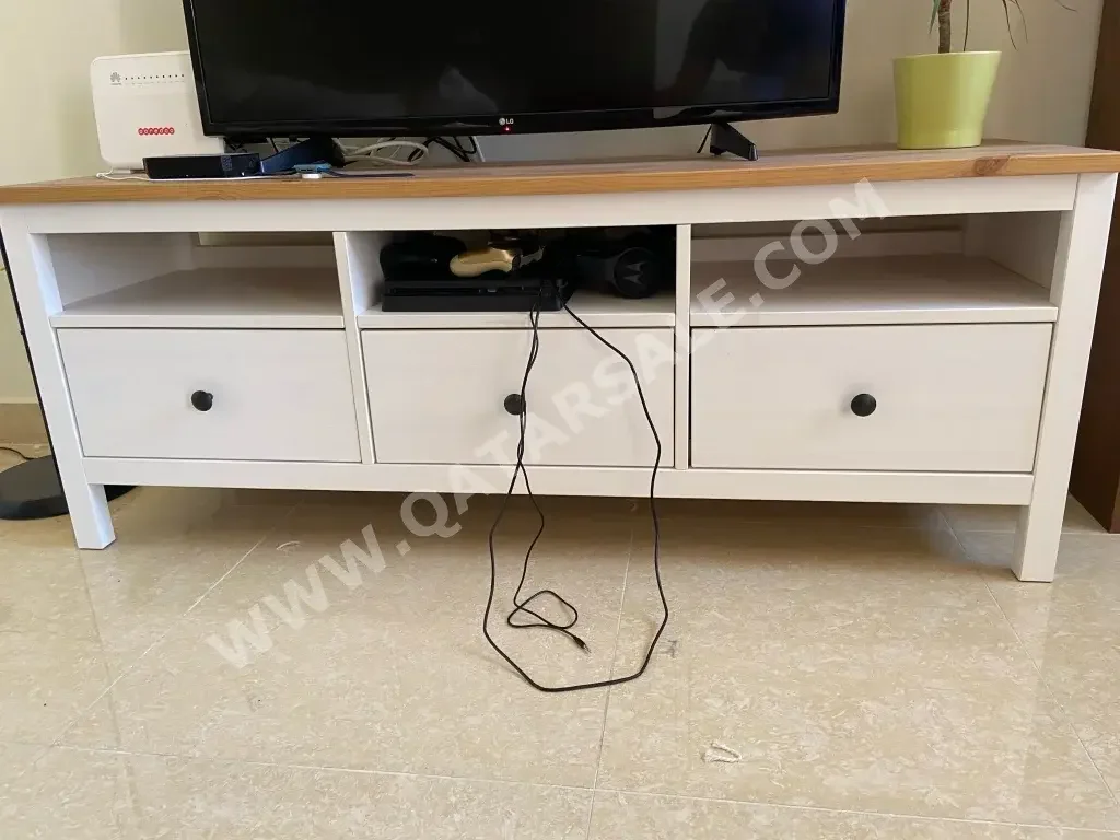TV & Media Units  Solid Wood  Wood  White  Rectangle Table  IKEA