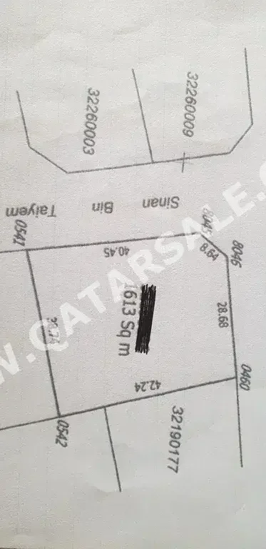 Lands For Sale in Doha  - Madinat Khalifa North  -Area Size 1,613 Square Meter