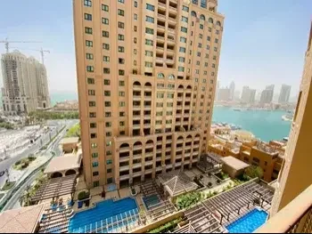 2 غرف نوم  شقة  للبيع  في الدوحة -  اللؤلؤة  نصف مفروشة