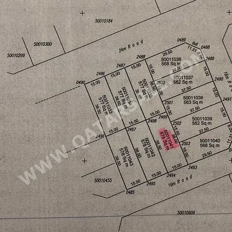 Lands For Sale in Doha  - Al Thumama  -Area Size 520 Square Meter