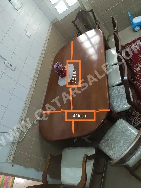 Tables & Sideboards Brown Table & Chairs For Sale in Qatar