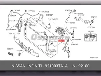 قطع غيار السيارات - نيسان  ألتيما  - نظام التبريد والحراره  -رقم القطعة: 921003TA1A