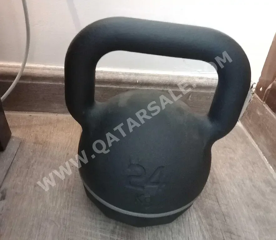  Kettlebells Black 2022 Cast Iron Round Warranty For Sale in Qatar