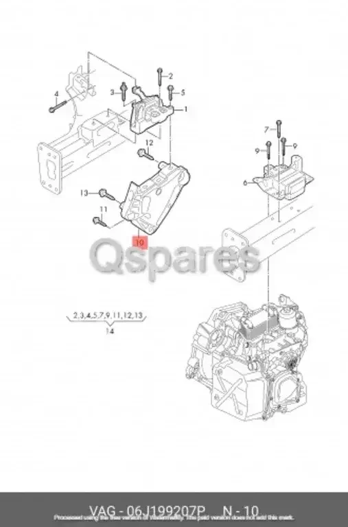 Car Parts - Volkswagen  Passat  - Engine & Engine Parts  -Part Number: 06J199207P