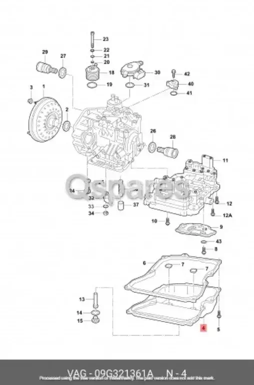 Car Parts - Volkswagen  Beetle  - Transmission  -Part Number: 09G321361A