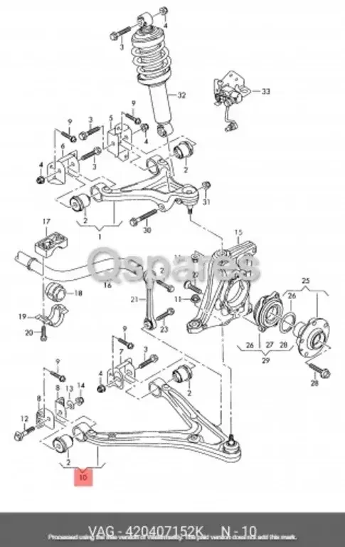 Car Parts - Audi  R8  - Body Parts & Mirrors  -Part Number: 420407152K