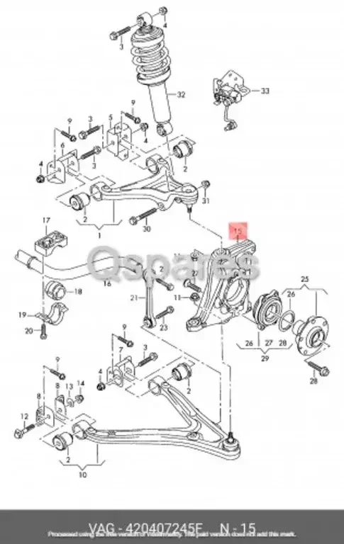Car Parts - Audi  R8  - Steering and Suspension  -Part Number: 420407245F