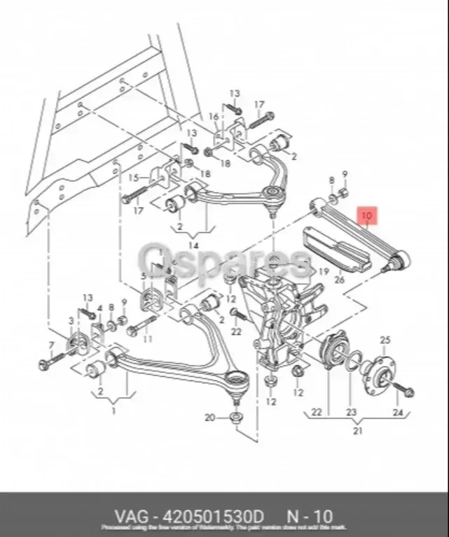 Car Parts - Audi  R8  - Drivetrain & Axles  -Part Number: 420501530D