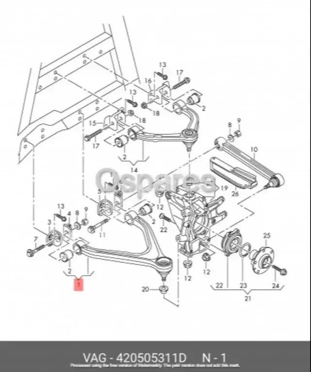 Car Parts - Audi  R8  - Body Parts & Mirrors  -Part Number: 420505311D