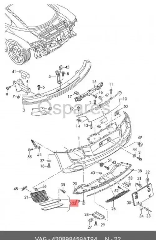 Car Parts - Audi  R8  - Body Parts & Mirrors  -Part Number: 420898459AT94