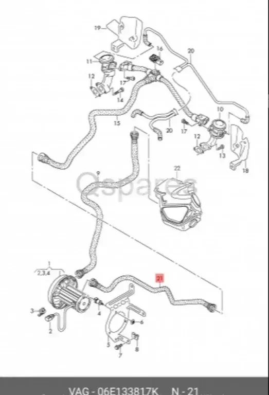 Car Parts - Audi  Q5  - Belts & Hoses & Water Pumps  -Part Number: 06E133817K