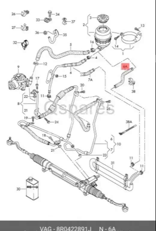 Car Parts - Audi  Q5  - Belts & Hoses & Water Pumps  -Part Number: 8R0422891J