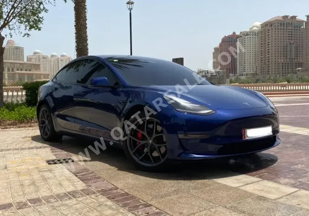 Tesla  Model 3  2022  Automatic  2,000 Km  0 Cylinder  Front Wheel Drive (FWD)  Sedan  Blue  With Warranty