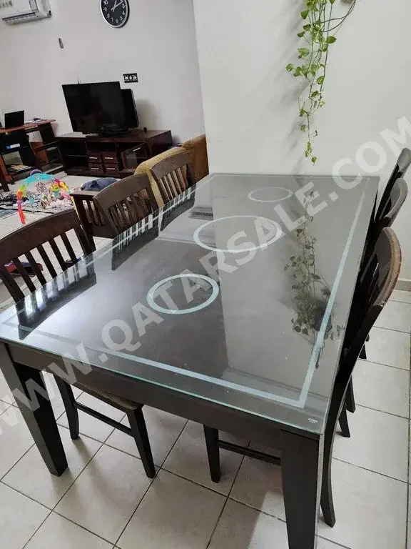 Dining Table with Chairs  - Black
