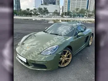 Porsche  Cayman  718  2023  Automatic  4,350 Km  4 Cylinder  Rear Wheel Drive (RWD)  Coupe / Sport  Green  With Warranty