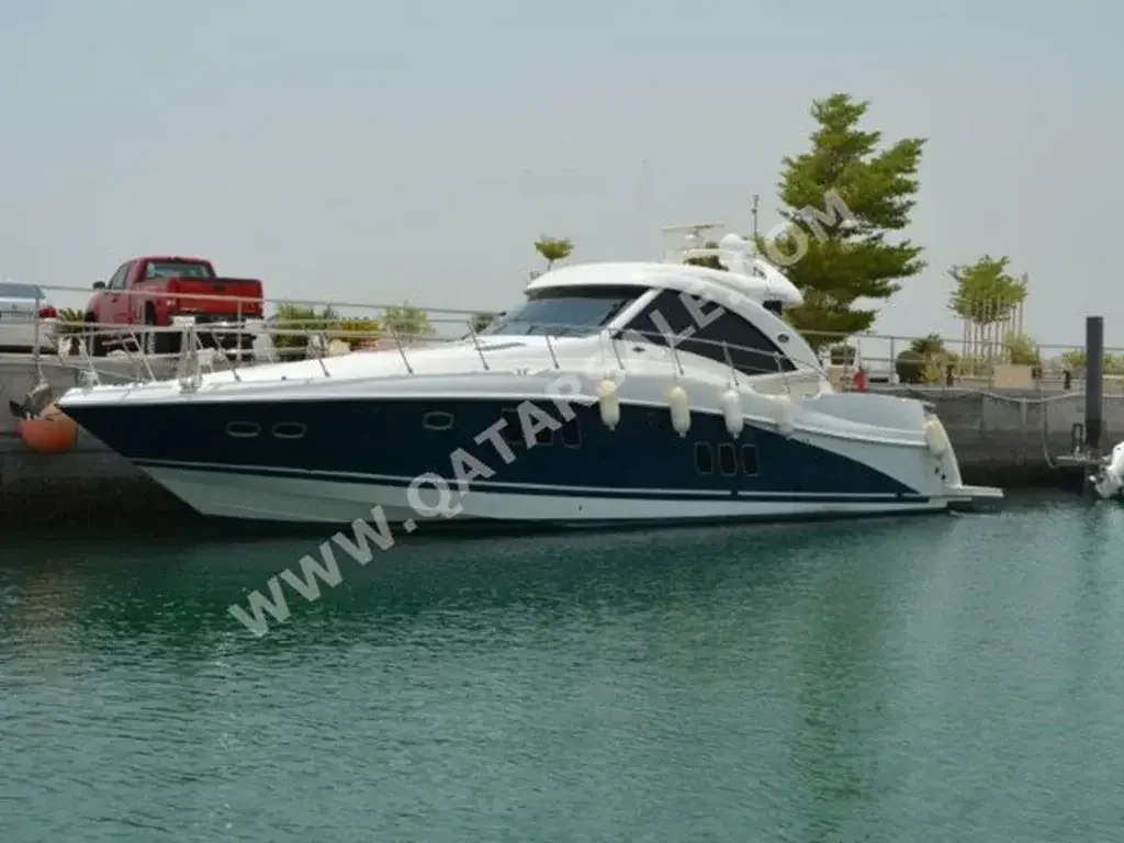 Sea Ray  60 Sun Dancer  61.8 ft  White + Blue  2008  USA  2  Man  2200 HP  With Parking
