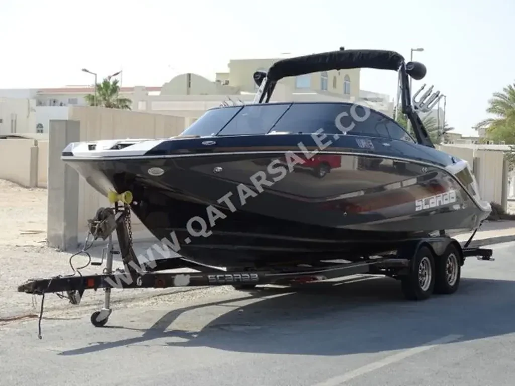 Speed Boat Scarab  Wake Edition  With Trailer