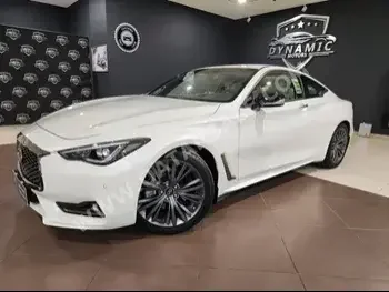 Infiniti  Q  60  2022  Automatic  0 Km  6 Cylinder  Rear Wheel Drive (RWD)  Coupe / Sport  White  With Warranty