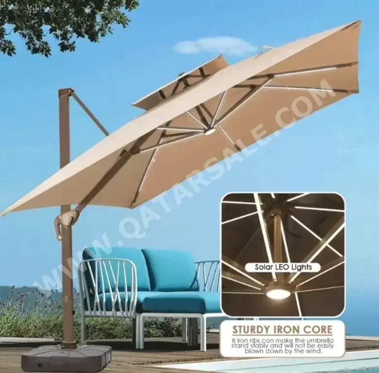 Canopy Beige  Corrugated Umbrella