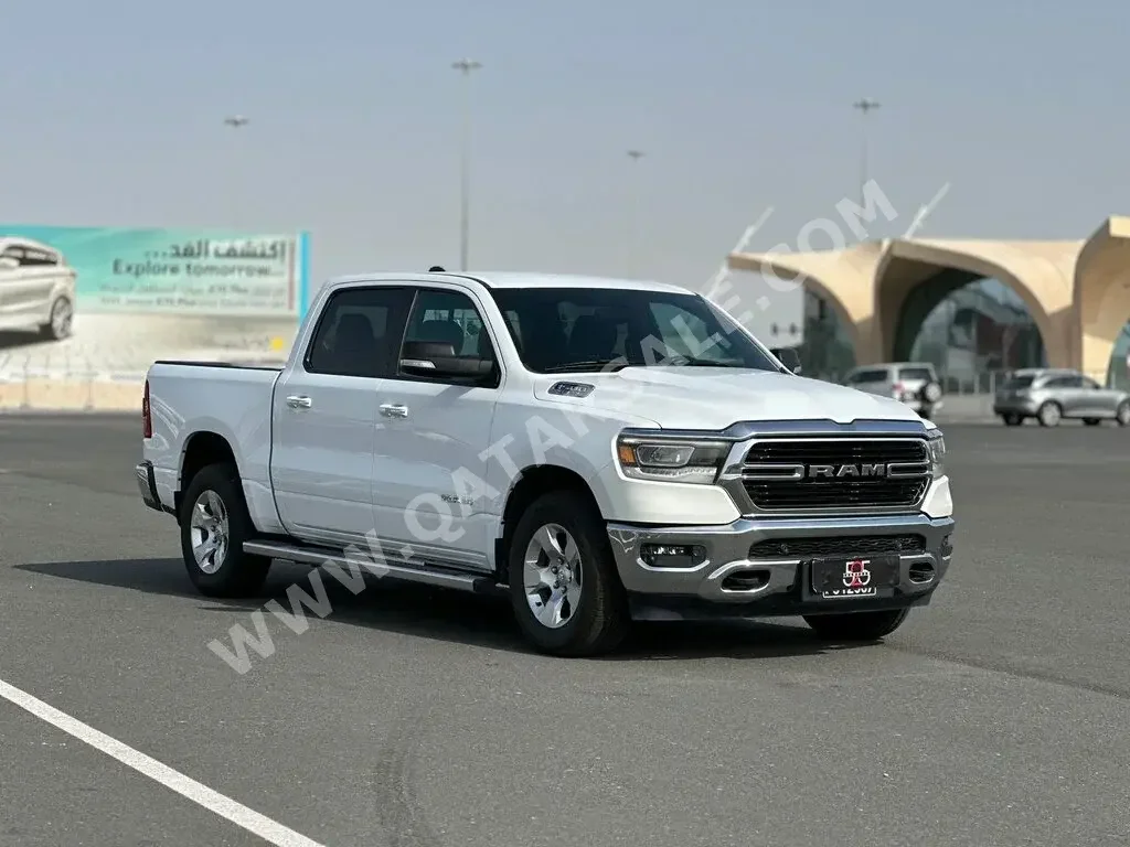 Dodge  Ram  Big Horn  2019  Automatic  75,000 Km  8 Cylinder  Four Wheel Drive (4WD)  Pick Up  White  With Warranty