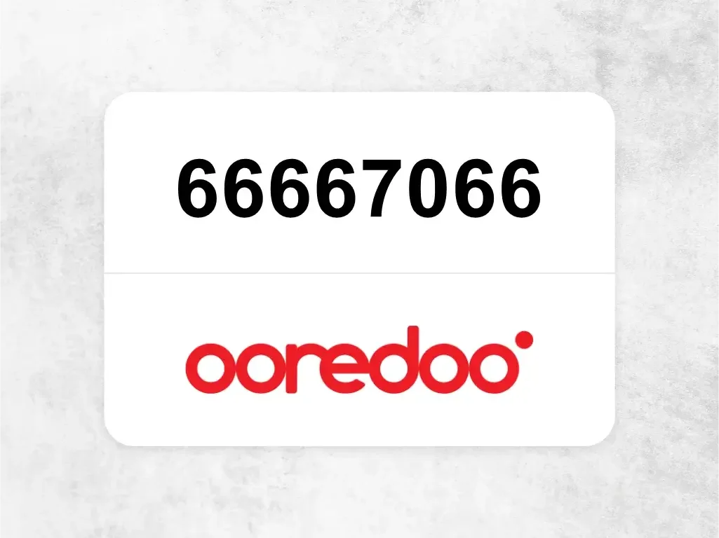 Ooredoo Mobile Phone  66667066