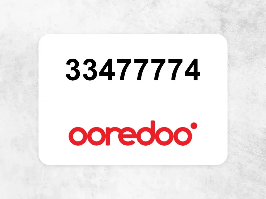 Ooredoo Mobile Phone  33477774