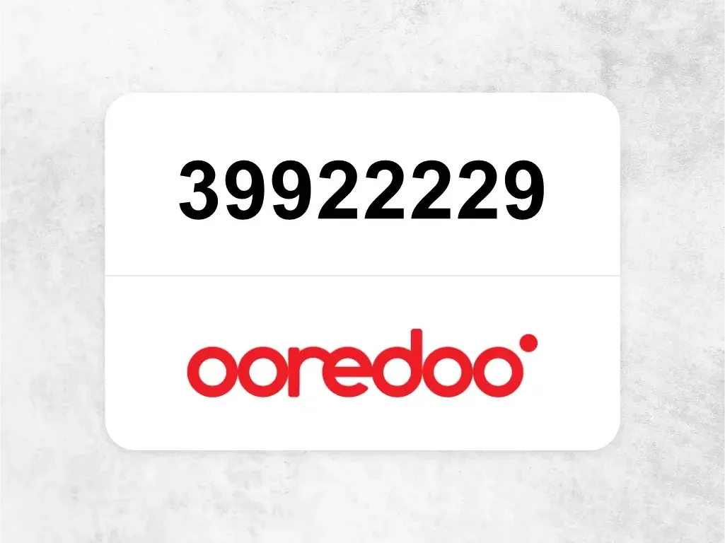 Ooredoo Mobile Phone  39922229