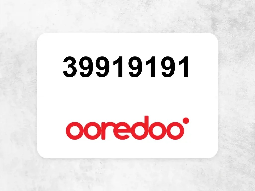 Ooredoo Mobile Phone  39919191