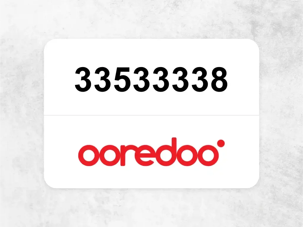 Ooredoo Mobile Phone  33533338