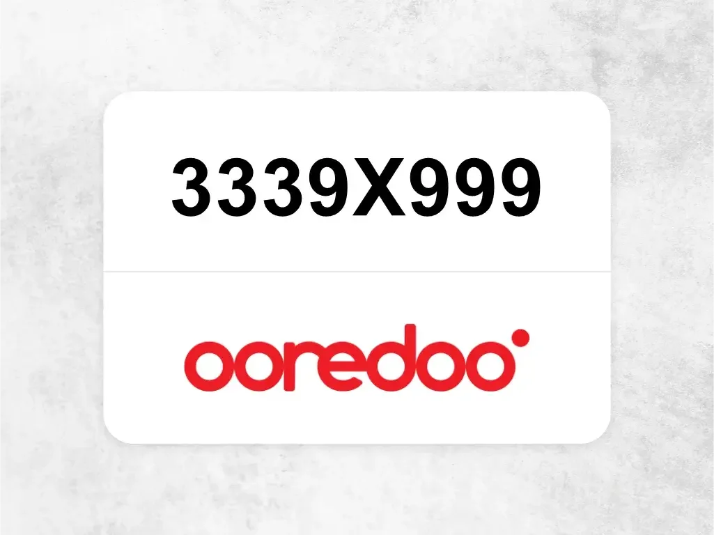 Ooredoo Mobile Phone  3339X999