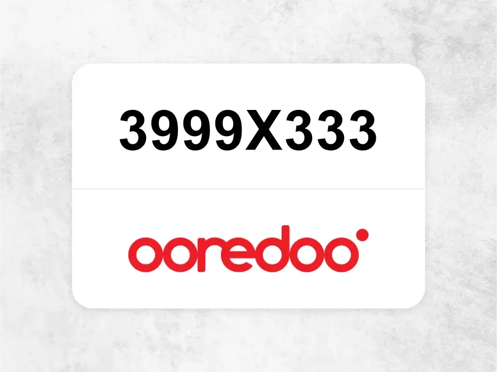 Ooredoo Mobile Phone  3999X333