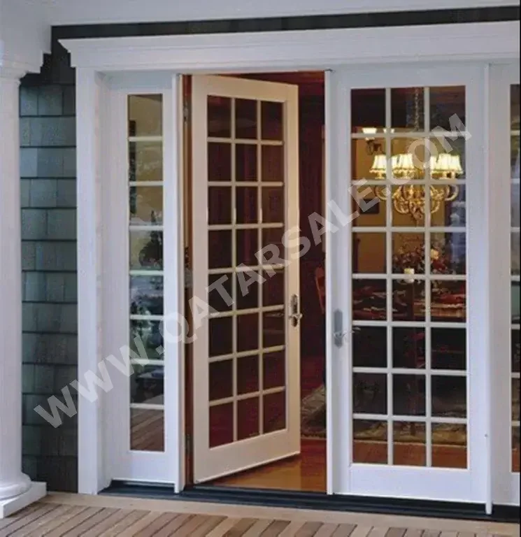 Doors, Windows And Handrails White /  Door  Aluminum  Price /Per Meter  190 m  90 m  With Glass  With Delivery  With Installation