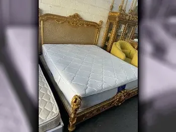 Beds - King  - Yellow  - Mattress Included  - With Bedside Table