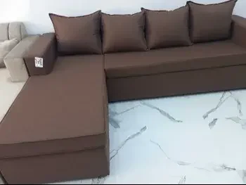 Sofas, Couches & Chairs L shape  - Fabric  - Brown