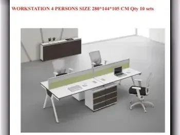 Desks & Computer Desks - Partition Desk  - White